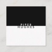 Moderne Minimalistisch Square Business Cards | Sch Quadratische Visitenkarte (Vorderseite)