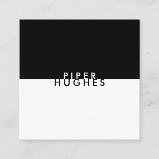 Moderne Minimalistisch Square Business Cards | Sch Quadratische Visitenkarte (Vorderseite)