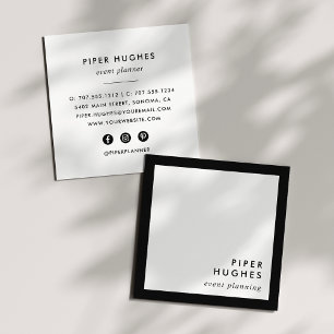 Moderne Minimalistisch Square Business Cards   Sch Quadratische Visitenkarte