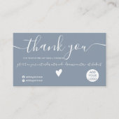 Moderne minimalistisch staubblaue Ordnung Vielen D Visitenkarte (Vorderseite)