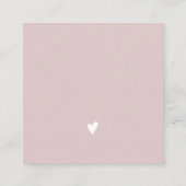 Moderne minimalistisch staubige rosa Ordnung Viele Quadratische Visitenkarte (Rückseite)