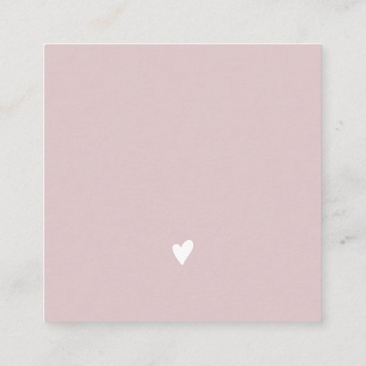 Moderne minimalistisch staubige rosa Ordnung Viele Quadratische Visitenkarte (Rückseite)