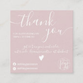 Moderne minimalistisch staubige rosa Ordnung Viele Quadratische Visitenkarte (Vorderseite)