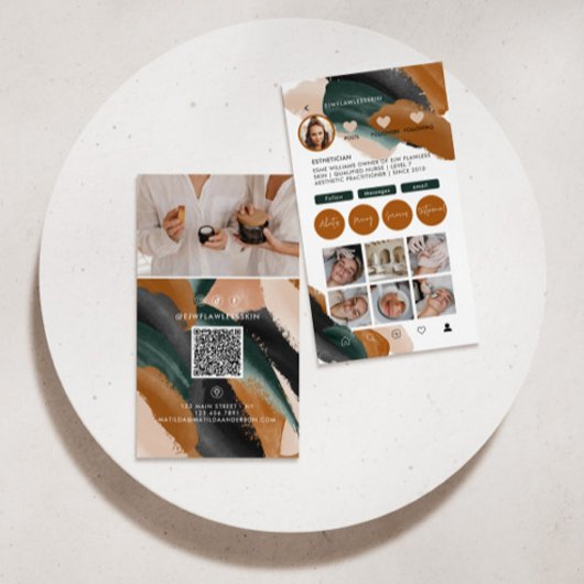 Moderne, minimalistisch-stilvolle QR CODE-Business Visitenkarte