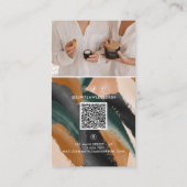 Moderne, minimalistisch-stilvolle QR CODE-Business Visitenkarte (Rückseite)