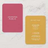 Moderne Minimalistisch Template Trend Farben Chic Visitenkarte (Vorne/Hinten)