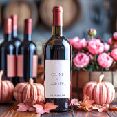 Moderne Minimalistisch zeitlose Liebe-Blend-Hochze Weinetikett