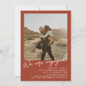 Moderne minimalistische 2-Foto-Begegnungspartei Bo Einladung (Vorderseite)