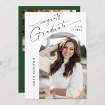 Moderne Minimalistische 2-FOTO-Graduierungspartei