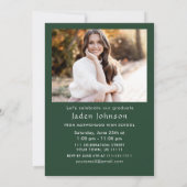 Moderne Minimalistische 2-FOTO-Graduierungspartei Einladung (Rückseite)