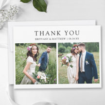 Moderne Minimalistische 2-Foto-Hochzeit