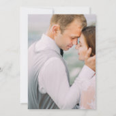 Moderne Minimalistische 2-Foto Hochzeitseinladung Einladung (Rückseite)