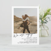 Moderne, minimalistische 2-Foto-Partei Einladung (Stehend Vorderseite)