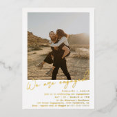 Moderne, minimalistische 2-Foto-Partei Folieneinladung (Vorderseite)