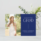 Moderne Minimalistische 3-Foto-Graduierungspartei Einladung (Stehend Vorderseite)