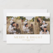 Moderne Minimalistische 3-Foto-Karte Einladung (Vorderseite)