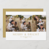 Moderne Minimalistische 3-Foto-Karte Einladung (Vorne/Hinten)