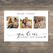 Moderne Minimalistische 3-Foto-Script-Collage-Hoch Save The Date