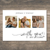 Moderne Minimalistische 3-Foto-Script-Collage-Hoch Save The Date