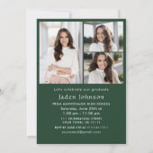 Moderne Minimalistische 4-FOTO-Graduierungspartei Einladung (Rückseite)