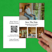 Moderne Minimalistische 4-Foto-Save the Date-Karte Einladung