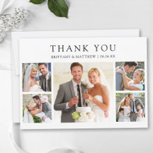 Moderne minimalistische 5-Foto-Hochzeit