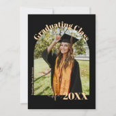 Moderne Minimalistische Abschluss-Announctions-Kar Ankündigung (Vorderseite)