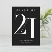 Moderne Minimalistische Abschluss Einladung (Stehend Vorderseite)