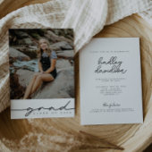 Moderne Minimalistische Abschluss Einladung