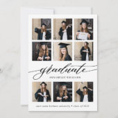 Moderne Minimalistische Abschluss-FotoCollage Ankündigung (Vorderseite)