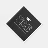 Moderne Minimalistische Abschlussfeier Serviette (Ecke)