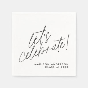 Moderne minimalistische Abschlussfeier Servietten