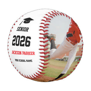 Moderne minimalistische Abschlussfoto-Baseball-Fot Baseball