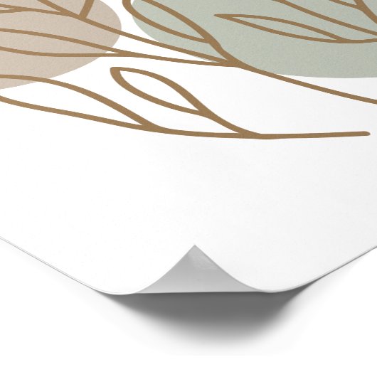 Moderne Minimalistische Abstrakte Blumenstrasse Ze Poster (Ecke)