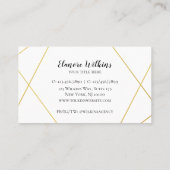 Moderne Minimalistische Abstrakte Imitat Gold Beru Visitenkarte (Rückseite)