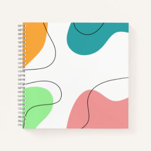 Moderne minimalistische abstrakte Kunst mit leucht Notizblock