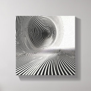 Moderne minimalistische abstrakte lineare Spirale  Leinwanddruck