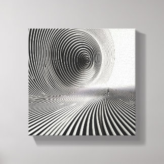 Moderne minimalistische abstrakte lineare Spirale  Leinwanddruck