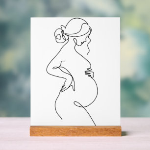 Moderne Minimalistische Abstrakte Linie Zeichnend  Acrylschild