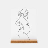 Moderne Minimalistische Abstrakte Linie Zeichnend Acrylschild (Vorderseite)