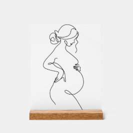 Moderne Minimalistische Abstrakte Linie Zeichnend  Acrylschild