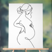 Moderne, Minimalistische Abstrakte Linie Zeichnend Acrylschild (Neutral)