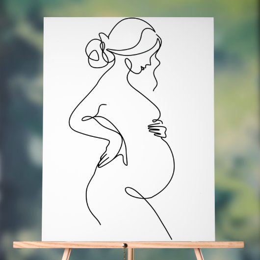 Moderne, Minimalistische Abstrakte Linie Zeichnend Acrylschild (Neutral)