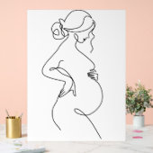 Moderne, Minimalistische Abstrakte Linie Zeichnend Acrylschild (Hochzeit)