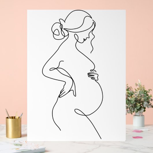 Moderne, Minimalistische Abstrakte Linie Zeichnend Acrylschild (Hochzeit)