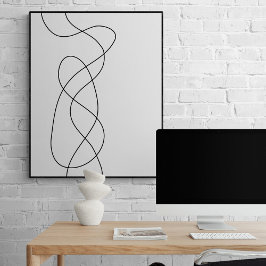 Moderne Minimalistische Abstrakte Linie Zeichnend Poster