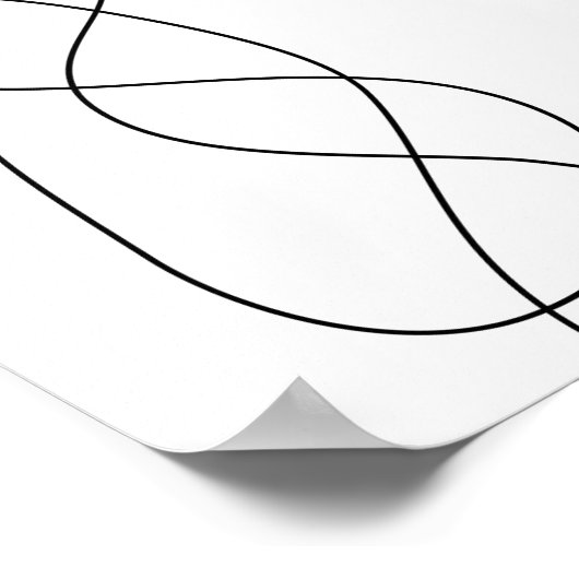 Moderne Minimalistische Abstrakte Linie Zeichnend Poster (Ecke)