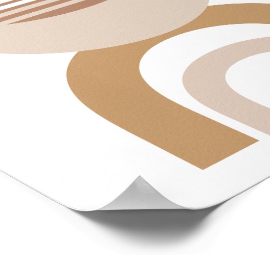 Moderne Minimalistische Abstrakte Linie Zeichnend Poster (Ecke)