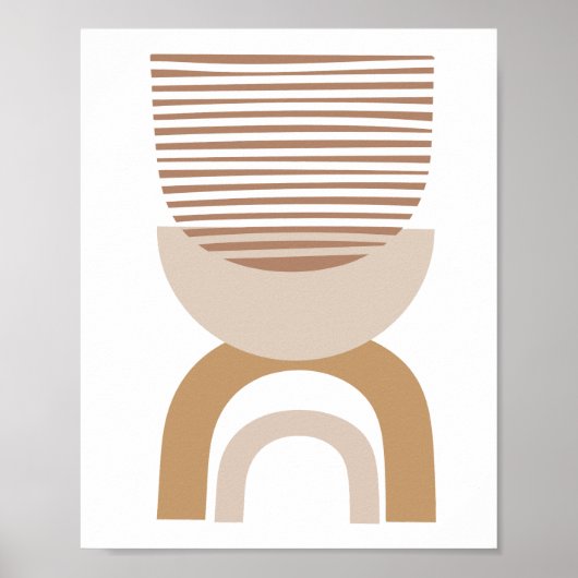 Moderne Minimalistische Abstrakte Linie Zeichnend  Poster (Vorne)