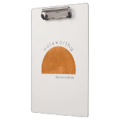 Moderne Minimalistische Abstrakte Sonne Personalis Klemmbrett (Links)